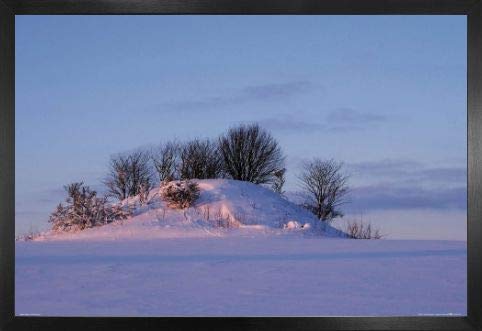 1art1 Winter Poster Plakat | Bild und MDF-Rahmen - Scheelandschaft In Schimmerndem Winterlicht (91 x 61cm) von 1art1