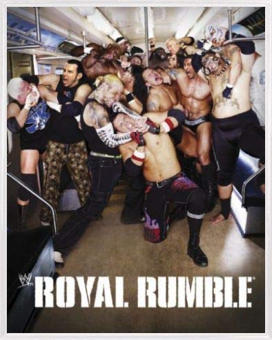 1art1 Wrestling Poster Mini-Poster und Kunststoff-Rahmen - WWE, Royal Rumble 08 (50 x 40cm) von 1art1