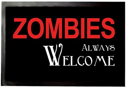 1art1 Zombies Zombies Always Welcome Fußmatte Dekomatte Innenbereich | Design Türmatte 60x40 cm von 1art1