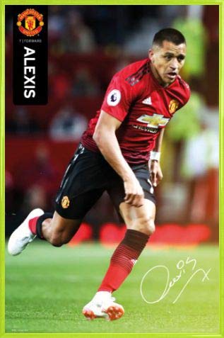 Fußball Poster Plakat | Bild und Kunststoff-Rahmen - Manchester United, Alexis 18-19 (91 x 61cm) von 1art1