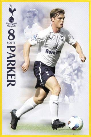 1art1 Fußball Poster Plakat | Bild und Kunststoff-Rahmen - Tottenham Hotspur, Scott Parker 11/12 (91 x 61cm) von 1art1
