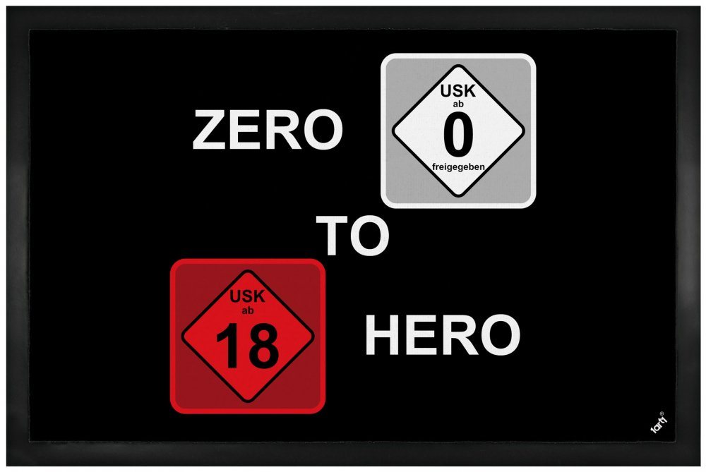 Fußmatte Gaming - From Zero To Hero, 1art1, Höhe: 5 mm von 1art1