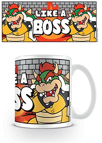 Super Mario, Like A Boss, Super Mario Bros. Foto-Tasse Kaffeetasse (9x8 cm) + 1x Überraschungs-Sticker von 1art1