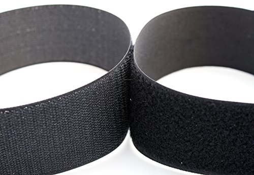 1buy3 2m Klettband zum Aufnähen 20mm schwarz (2m Haken- und 2m Flauschband) von 1buy3