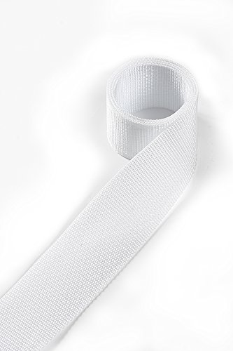 1buy3 Gurtband aus Polypropylen 20mm breit, 12 Meter lang, Farbe:1 - Weiß | Grundpreis pro Meter = € 0,58 von 1buy3