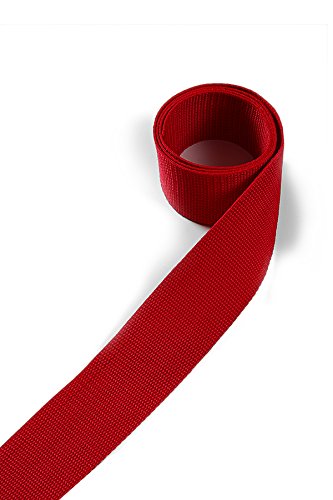 1buy3 Gurtband aus Polypropylen 25mm breit, 12 Meter lang, Farbe:7 - Signalrot | Grundpreis pro Meter = € 0,67 von 1buy3