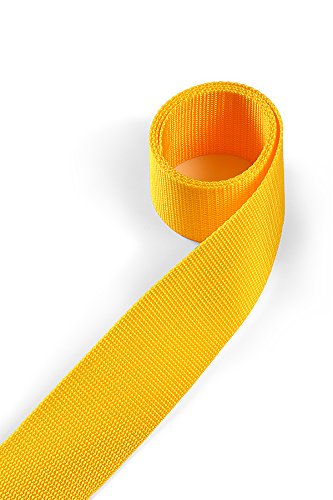 1buy3 Gurtband aus Polypropylen 40mm breit, 12 Meter lang, Farbe:10 - Verkehrsgelb | Grundpreis pro Meter = € 0,79 von 1buy3