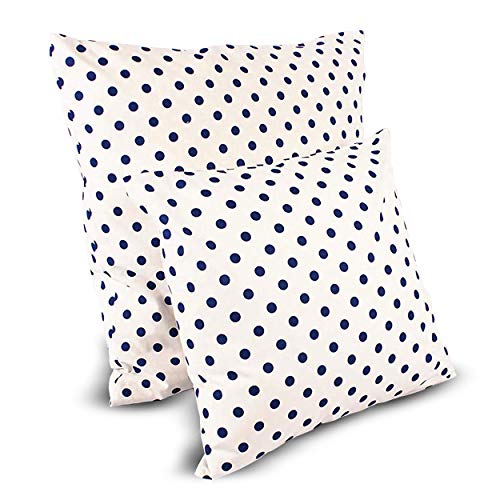 1buy3 Kissenbezug 2er-Pack! - Blaue Punkte auf weiß 40cmx 40cm aus 100% Baumwolle mit Reißverschluss - viele Größen zur Auswahl! 1buy3 Kissenbezug 2er-Pack! - Blaue Punkte auf weiß 40cmx 40cm aus 100% Baumwolle mit Reißverschluss - viele Größen zur Auswahl! von 1buy3