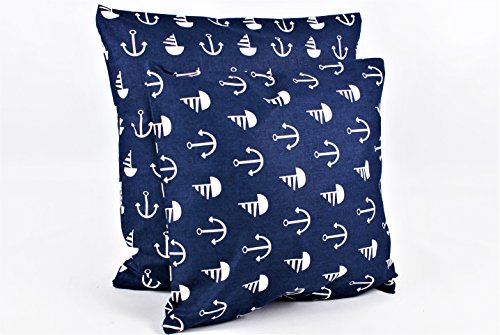 1buy3 Kissenbezug 2er-Pack! - Marine blau 50cmx 50cm aus 100% Baumwolle mit Reißverschluss - viele Größen zur Auswahl! 1buy3 Kissenbezug 2er-Pack! - Marine blau 50cmx 50cm aus 100% Baumwolle mit Reißverschluss - viele Größen zur Auswahl! von 1buy3