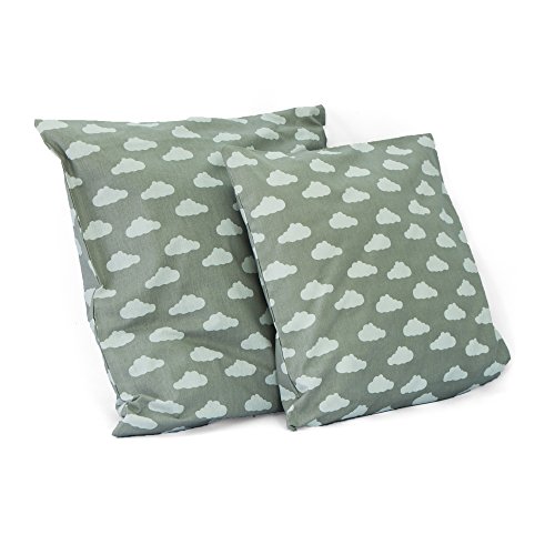 1buy3 Kissenbezug 2er-Pack! - Wolken grau 40cmx 40cm aus 100% Baumwolle mit Reißverschluss - viele Größen zur Auswahl! von 1buy3