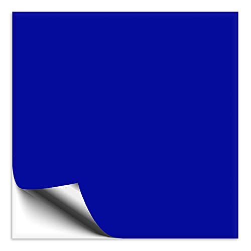 1 Stück Fliesenaufkleber brilliantblau 15x15 cm matt, Klebefolie für Fliesen in Küche & Bad, Fliesen einfach überkleben mit selbstklebender Fliesenfolie von 1peak