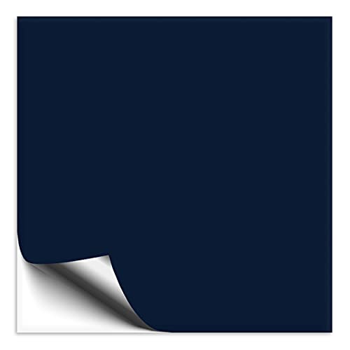 1 Stück Fliesenaufkleber dunkelblau 15x15 cm glänzend, Klebefolie für Fliesen in Küche & Bad, Fliesen einfach überkleben mit selbstklebender Fliesenfolie in glanz Optik von 1peak