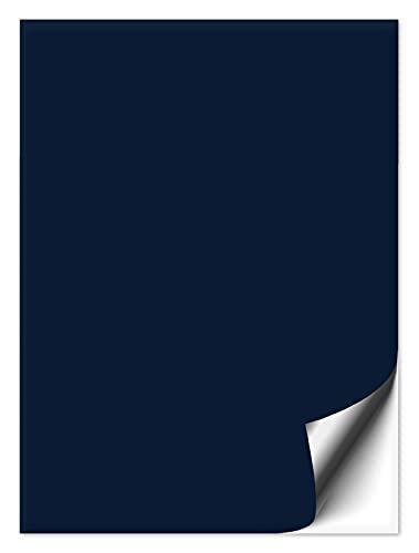 1 Stück Fliesenaufkleber dunkelblau 20x30 cm matt, Fliesenfolie in 20x30cm für Küche & Bad, mit Aufkleber Fliesen einfach überkleben, selbstklebende Folie von 1peak