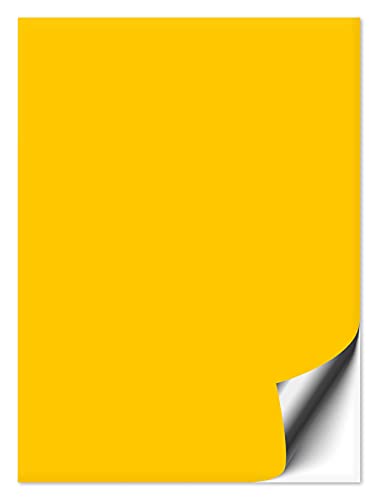 1 Stück Fliesenaufkleber gelb 20x25 cm glänzend, Fliesenfolie in 20x25cm für Küche & Bad, mit Aufkleber Fliesen einfach überkleben, selbstklebende Folie von 1peak