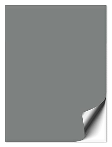 1 Stück Fliesenaufkleber grau 15x20 cm matt, Fliesenfolie in 15x20cm für Küche & Bad, mit Aufkleber Fliesen einfach überkleben, selbstklebende Folie von 1peak