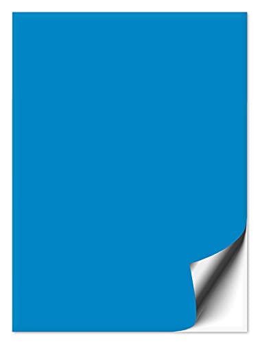 1 Stück Fliesenaufkleber hellblau 15x20 cm glänzend, Fliesenfolie in 15x20cm für Küche & Bad, mit Aufkleber Fliesen einfach überkleben, selbstklebende Folie von 1peak