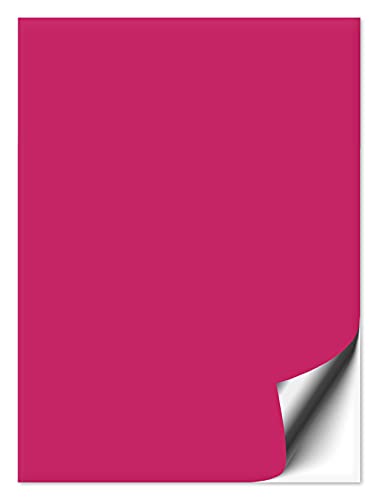 1 Stück Fliesenaufkleber pink 20x25 cm matt, Fliesenfolie in 20x25cm für Küche & Bad, mit Aufkleber Fliesen einfach überkleben, selbstklebende Folie von 1peak
