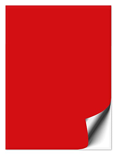 1 Stück Fliesenaufkleber rot 15x20 cm matt, Fliesenfolie in 15x20cm für Küche & Bad, mit Aufkleber Fliesen einfach überkleben, selbstklebende Folie von 1peak