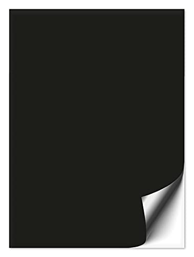 1 Stück Fliesenaufkleber schwarz 20x25 cm matt, Fliesenfolie in 20x25cm für Küche & Bad, mit Aufkleber Fliesen einfach überkleben, selbstklebende Folie von 1peak
