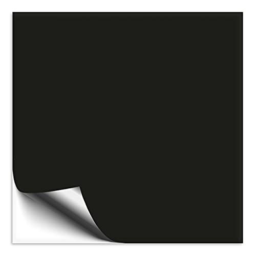 10 Stück Fliesenaufkleber schwarz 15x15 cm glänzend, Klebefolie für Fliesen in Küche & Bad, Fliesen einfach überkleben mit selbstklebender Fliesenfolie in glanz Optik von 1peak