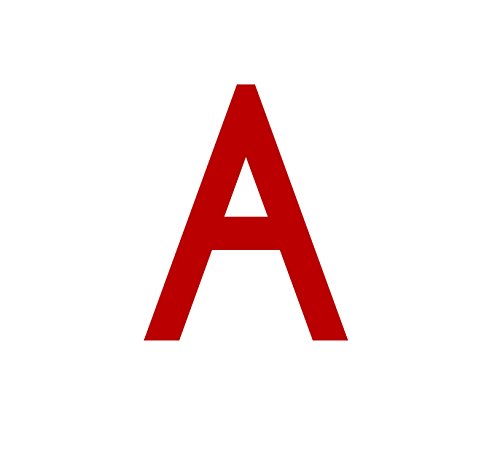 1peak Buchstaben Aufkleber, wetterfest, einzelner Buchstabe A, rot, 2cm (20mm) großgeschrieben von 1peak