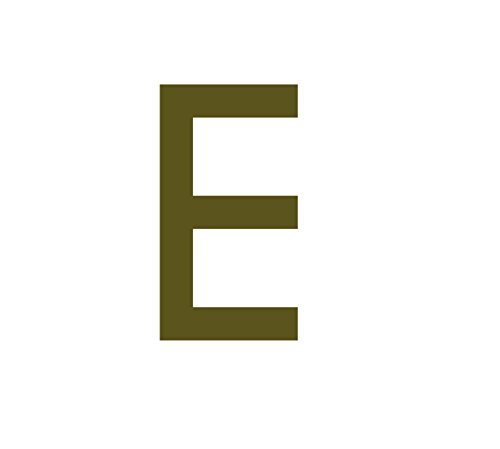 1peak Buchstaben Aufkleber, wetterfest, einzelner Buchstabe E, Gold, 2cm (20mm) großgeschrieben von 1peak
