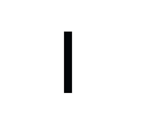 1peak Buchstaben Aufkleber, wetterfest, einzelner Buchstabe I, schwarz, 5cm (50mm) großgeschrieben von 1peak