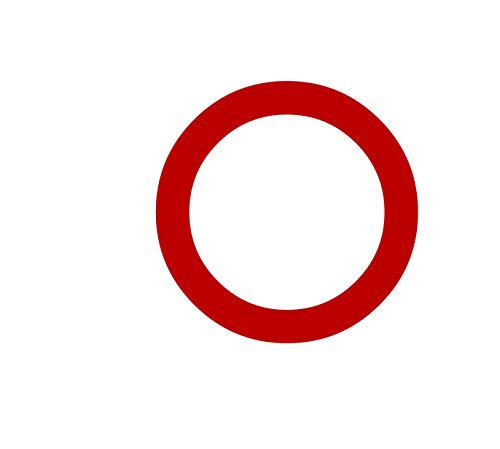 1peak Buchstaben Aufkleber, wetterfest, einzelner Buchstabe O, rot, 2cm (20mm) großgeschrieben von 1peak