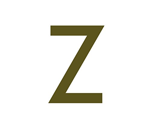 1peak Buchstaben Aufkleber, wetterfest, einzelner Buchstabe Z, Gold, 2cm (20mm) großgeschrieben von 1peak