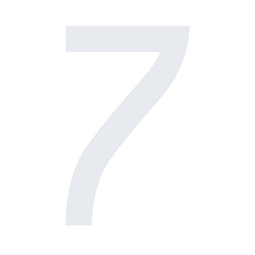 1peak Mülltonnen Aufkleber Zahlen Sticker Folie & Ziffern kombinierbar (20 cm, Zahl 7, weiß) von 1peak