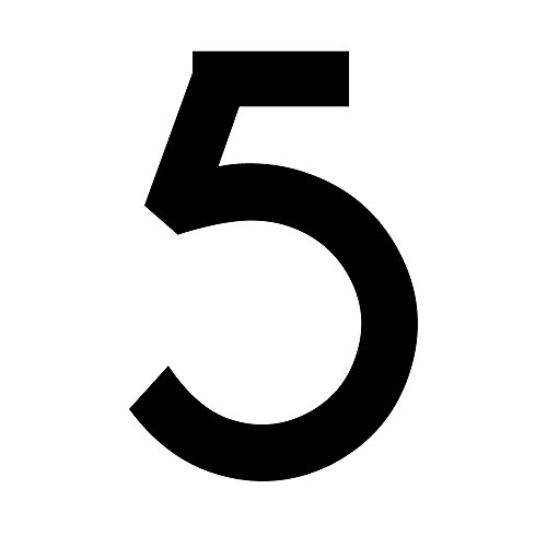 1peak Mülltonnen Aufkleber Zahlen Sticker Folie & Ziffern kombinierbar (30 cm, Zahl 5, schwarz) von 1peak