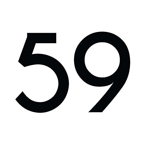 1peak Zahl 59 in schwarz, 30 cm großer Sticker aus Selbstklebender Klebefolie zum aufkleben, wetterfeste Klebezahl 1peak Zahl 59 in schwarz, 30 cm großer Sticker aus Selbstklebender Klebefolie zum aufkleben, wetterfeste Klebezahl von 1peak