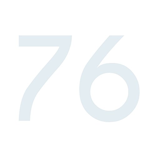 1peak Zahl 76 in weiß, 30 cm großer Sticker aus Selbstklebender Klebefolie zum aufkleben, wetterfeste Klebezahl 1peak Zahl 76 in weiß, 30 cm großer Sticker aus Selbstklebender Klebefolie zum aufkleben, wetterfeste Klebezahl von 1peak