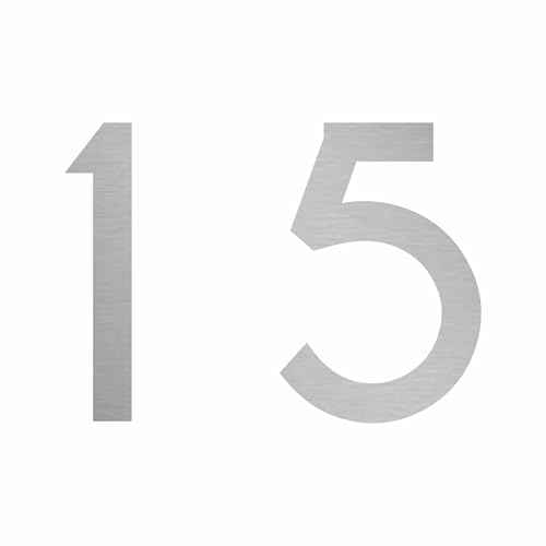 1peak Zahlen-Aufkleber 15 in Silber, 5 cm, Kennzeichnung o. Hausnummer Beschriftung für Briefkasten, Mülltonne & Allen glatten Flächen 1peak Zahlen-Aufkleber 15 in Silber, 5 cm, Kennzeichnung o. Hausnummer Beschriftung für Briefkasten, Mülltonne & Allen glatten Flächen von 1peak
