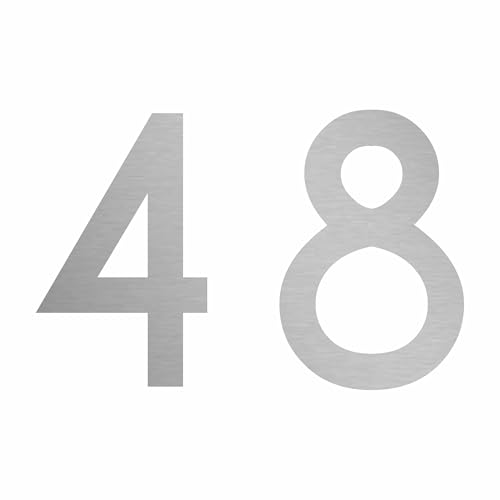 1peak Zahlen-Aufkleber 48 in Silber, 5 cm, Kennzeichnung o. Hausnummer Beschriftung für Briefkasten, Mülltonne & Allen glatten Flächen 1peak Zahlen-Aufkleber 48 in Silber, 5 cm, Kennzeichnung o. Hausnummer Beschriftung für Briefkasten, Mülltonne & Allen glatten Flächen von 1peak