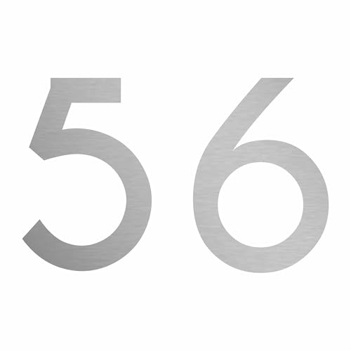 1peak Zahlen-Aufkleber 56 in Silber, 5 cm, Kennzeichnung o. Hausnummer Beschriftung für Briefkasten, Mülltonne & Allen glatten Flächen 1peak Zahlen-Aufkleber 56 in Silber, 5 cm, Kennzeichnung o. Hausnummer Beschriftung für Briefkasten, Mülltonne & Allen glatten Flächen von 1peak