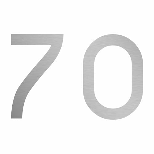 1peak Zahlen-Aufkleber 70 in Silber, 5 cm, Kennzeichnung o. Hausnummer Beschriftung für Briefkasten, Mülltonne & Allen glatten Flächen 1peak Zahlen-Aufkleber 70 in Silber, 5 cm, Kennzeichnung o. Hausnummer Beschriftung für Briefkasten, Mülltonne & Allen glatten Flächen von 1peak