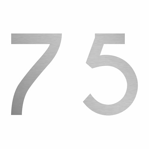 1peak Zahlen-Aufkleber 75 in Silber, 5 cm, Kennzeichnung o. Hausnummer Beschriftung für Briefkasten, Mülltonne & Allen glatten Flächen 1peak Zahlen-Aufkleber 75 in Silber, 5 cm, Kennzeichnung o. Hausnummer Beschriftung für Briefkasten, Mülltonne & Allen glatten Flächen von 1peak
