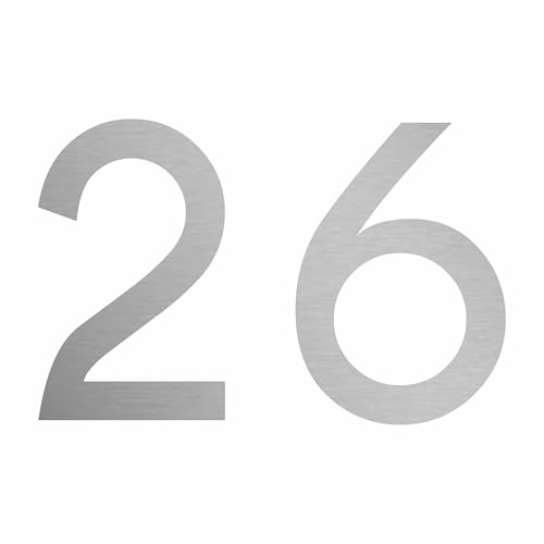 1peak Zahlen Aufkleber Nummer 26 in Silber, 2 cm, Klebezahl zur Beschriftung als Hausnummer für Briefkasten o. Auto & Motorrad 1peak Zahlen Aufkleber Nummer 26 in Silber, 2 cm, Klebezahl zur Beschriftung als Hausnummer für Briefkasten o. Auto & Motorrad von 1peak