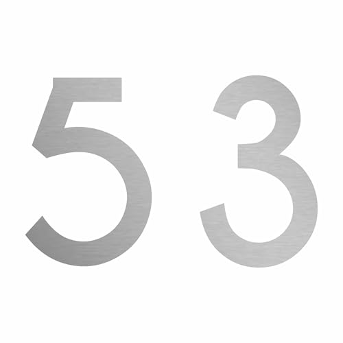 1peak Zahlen Aufkleber Nummer 53 in Silber, 2 cm, Klebezahl zur Beschriftung als Hausnummer für Briefkasten o. Auto & Motorrad 1peak Zahlen Aufkleber Nummer 53 in Silber, 2 cm, Klebezahl zur Beschriftung als Hausnummer für Briefkasten o. Auto & Motorrad von 1peak