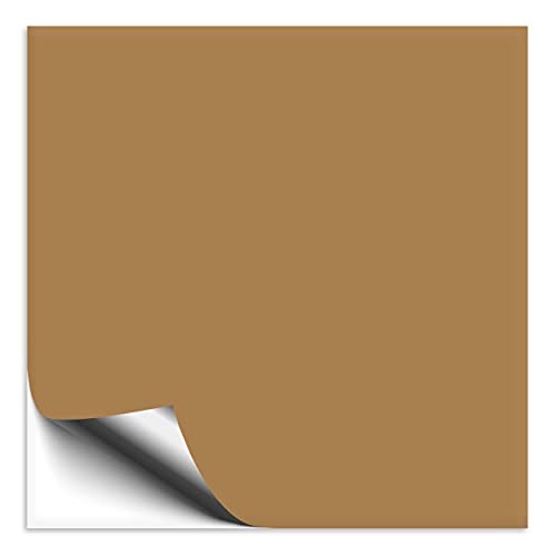 20 Stück Fliesenaufkleber 10x10 cm hellbraun matt, selbstklebende Fliesenfolie für Küche & Bad, mit Aufkleber Fliesen einfach überkleben von 1peak