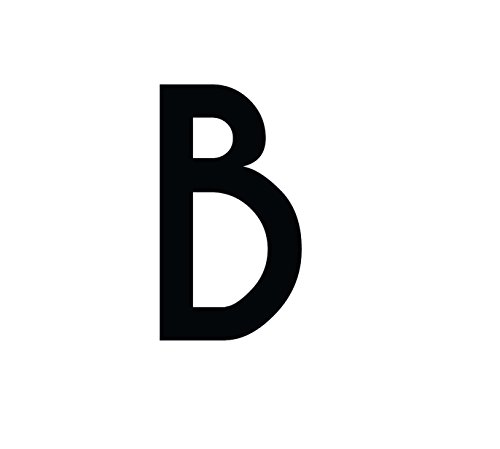 Buchstaben Aufkleber, wetterfest, einzelner Buchstabe B, schwarz, 10 cm (100mm) großgeschrieben von 1peak