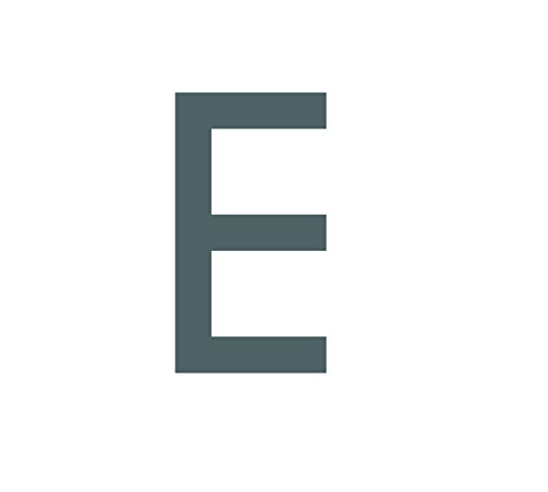 Buchstaben Aufkleber, wetterfest, einzelner Buchstabe E, Silber, 10 cm (100mm) großgeschrieben von 1peak
