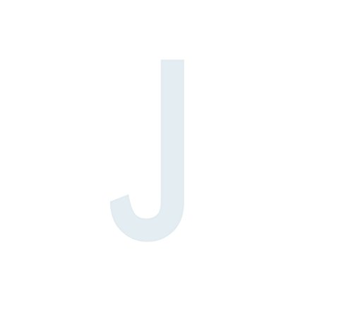 Buchstaben Aufkleber, wetterfest, einzelner Buchstabe J, weiß, 10 cm (100mm) großgeschrieben von 1peak