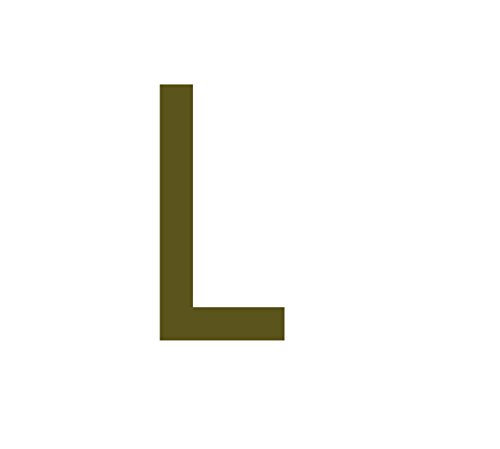 Buchstaben Aufkleber, wetterfest, einzelner Buchstabe L, Gold, 10 cm (100mm) großgeschrieben von 1peak