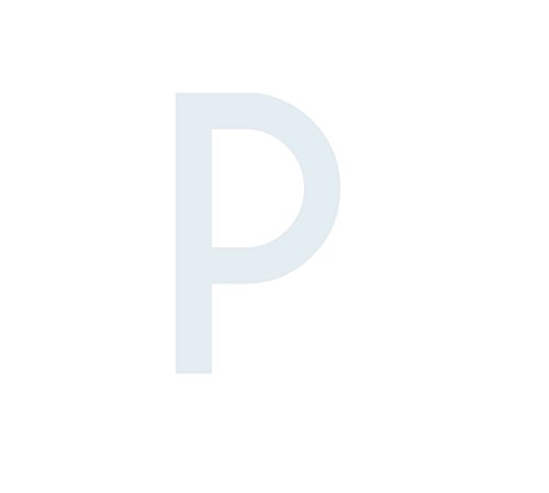 Buchstaben Aufkleber, wetterfest, einzelner Buchstabe P, weiß, 10 cm (100mm) großgeschrieben von 1peak
