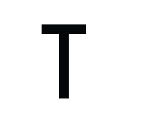 1peak Buchstaben Aufkleber, wetterfest, einzelner Buchstabe T, schwarz, 2cm (20mm) großgeschrieben von 1peak