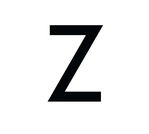 Buchstaben Aufkleber, wetterfest, einzelner Buchstabe Z, schwarz, 10 cm (100mm) großgeschrieben von 1peak