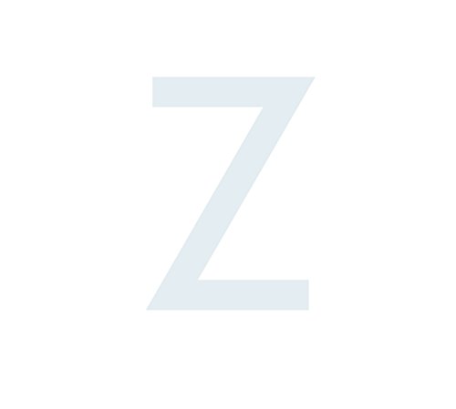 Buchstaben Aufkleber, wetterfest, einzelner Buchstabe Z, weiß, 10 cm (100mm) großgeschrieben von 1peak