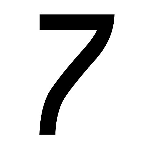 Mülltonnen Aufkleber Zahlen Sticker Folie & Ziffern kombinierbar (10 cm, Zahl 7, schwarz) von 1peak